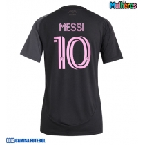 Camisa de Futebol Inter Miami Lionel Messi #10 Equipamento Secundário Mulheres 2025-26 Manga Curta
